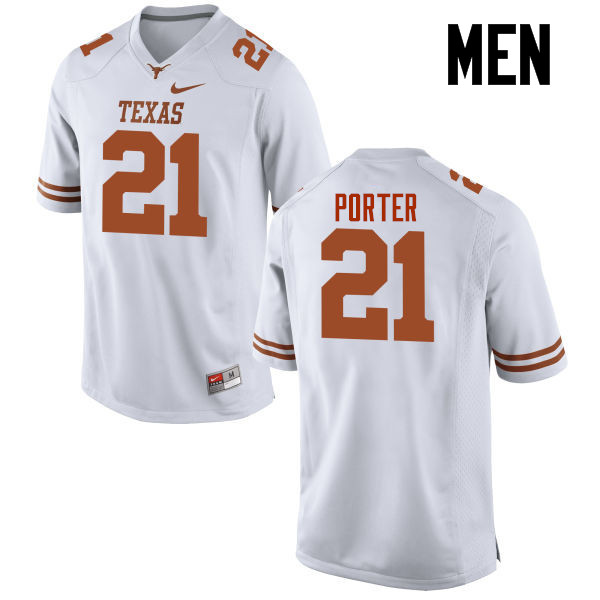 Men #21 Kyle Porter Texas Longhorns College Football Jerseys-White